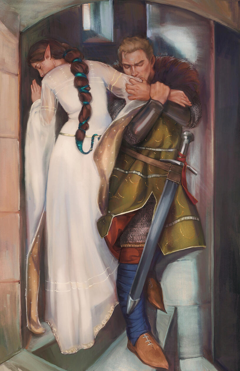 meeting on the turret stairs